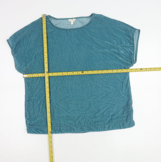 Womens UK Size M Monsoon Blue Basic T-Shirt