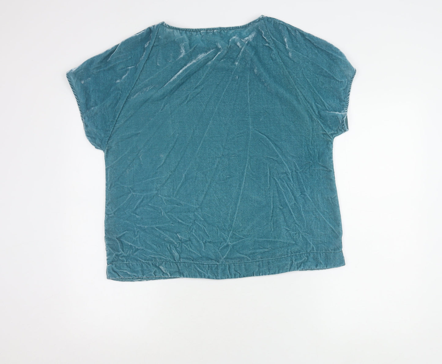 Womens UK Size M Monsoon Blue Basic T-Shirt