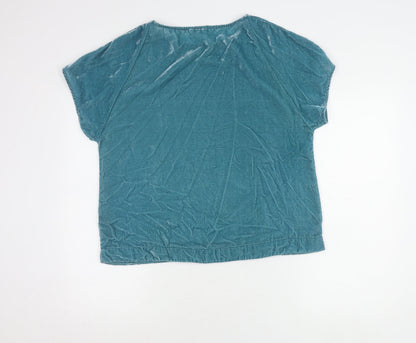 Womens UK Size M Monsoon Blue Basic T-Shirt