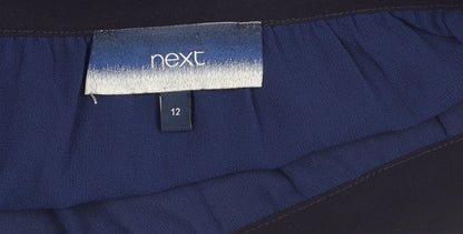 Next Women's Blue Ombre A-Line Knee Length Chiffon Skirt Size 12
