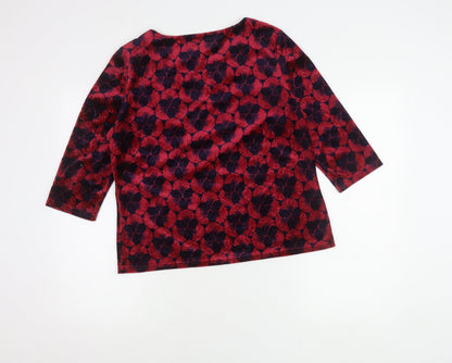Womens UK Size 14 Honor Millburn Red Basic Blouse