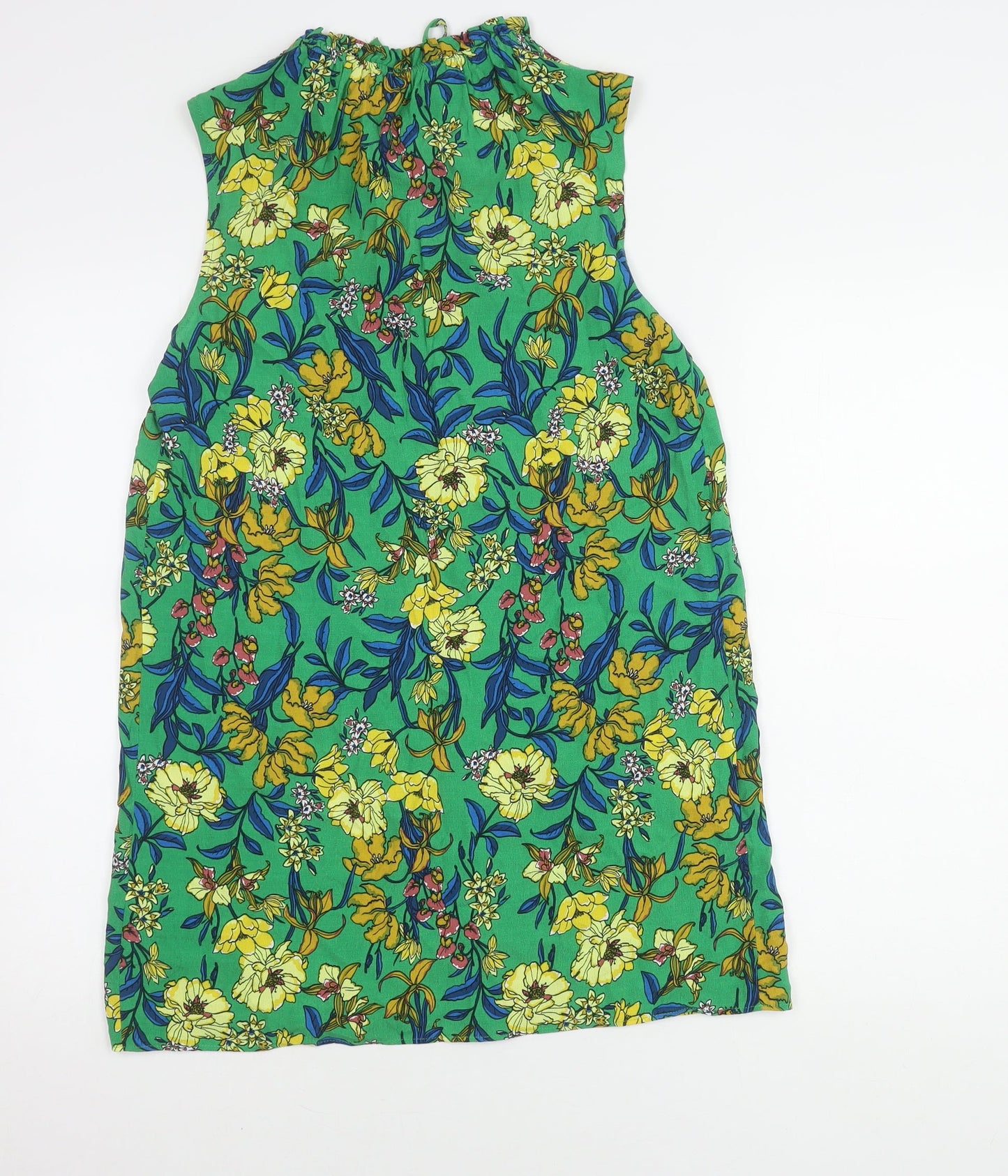 Tu Women’s Green Floral Knee Length Shift Dress Size 10