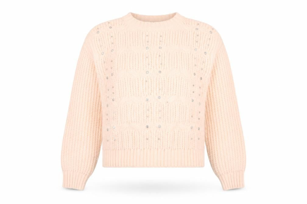 Womens UK Size S Quiz Beige Pullover Jumper