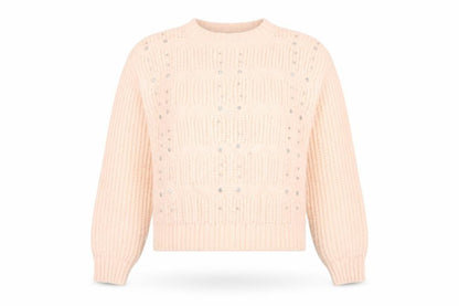 Womens UK Size S Quiz Beige Pullover Jumper