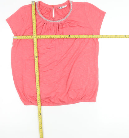 Womens UK Size 14 BHS Pink Basic Blouse