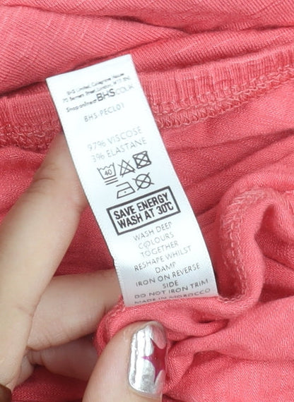 Womens UK Size 14 BHS Pink Basic Blouse