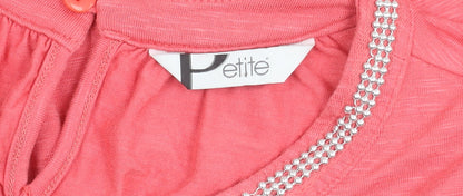 Womens UK Size 14 BHS Pink Basic Blouse