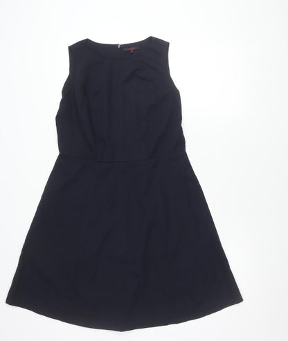 Ginger Women's Black L A-Line Sleeveless Knee Length Dress
