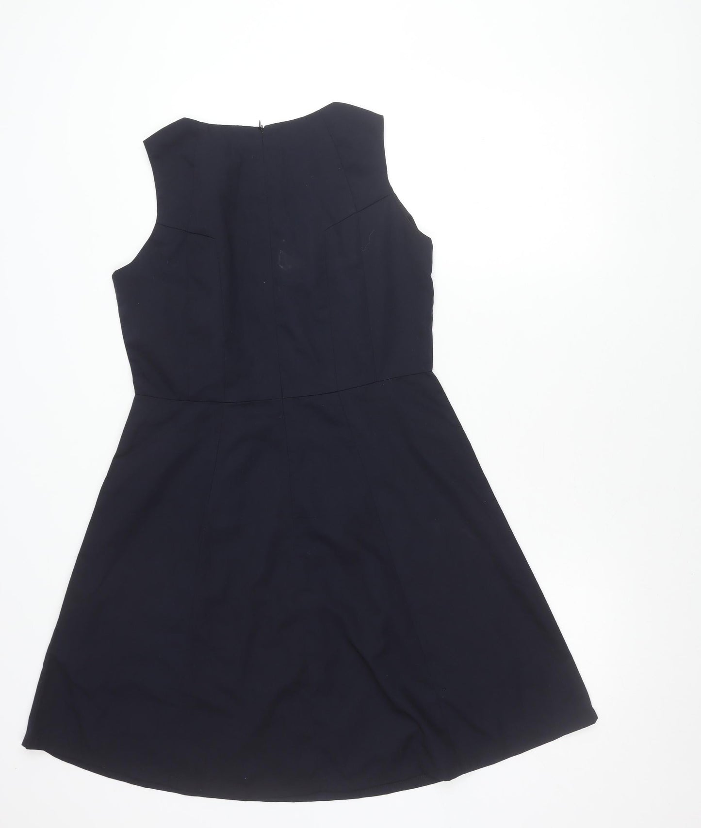 Ginger Women's Black L A-Line Sleeveless Knee Length Dress