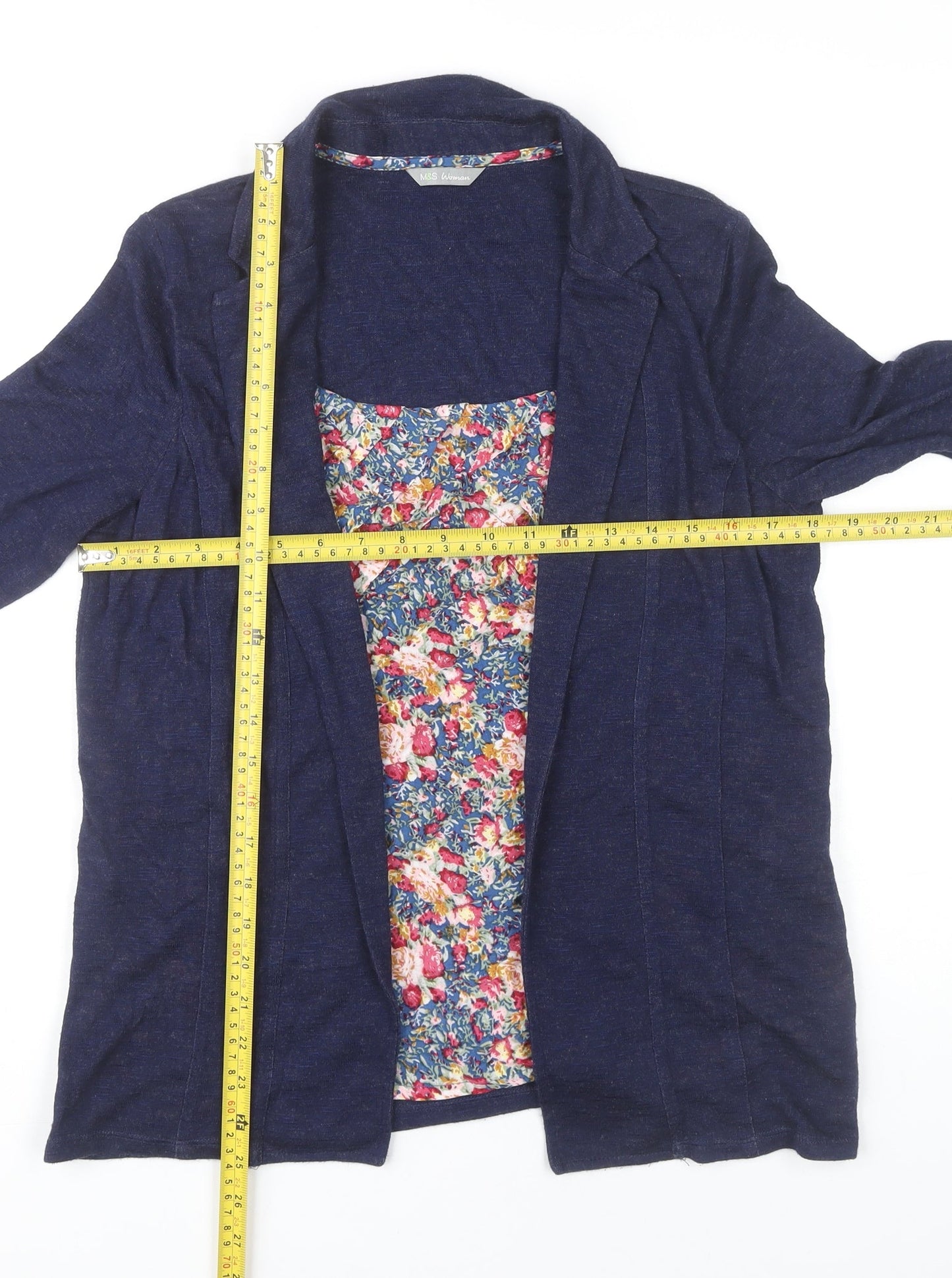 Womens UK Size 14 Marks and Spencer Blue Tunic Blouse