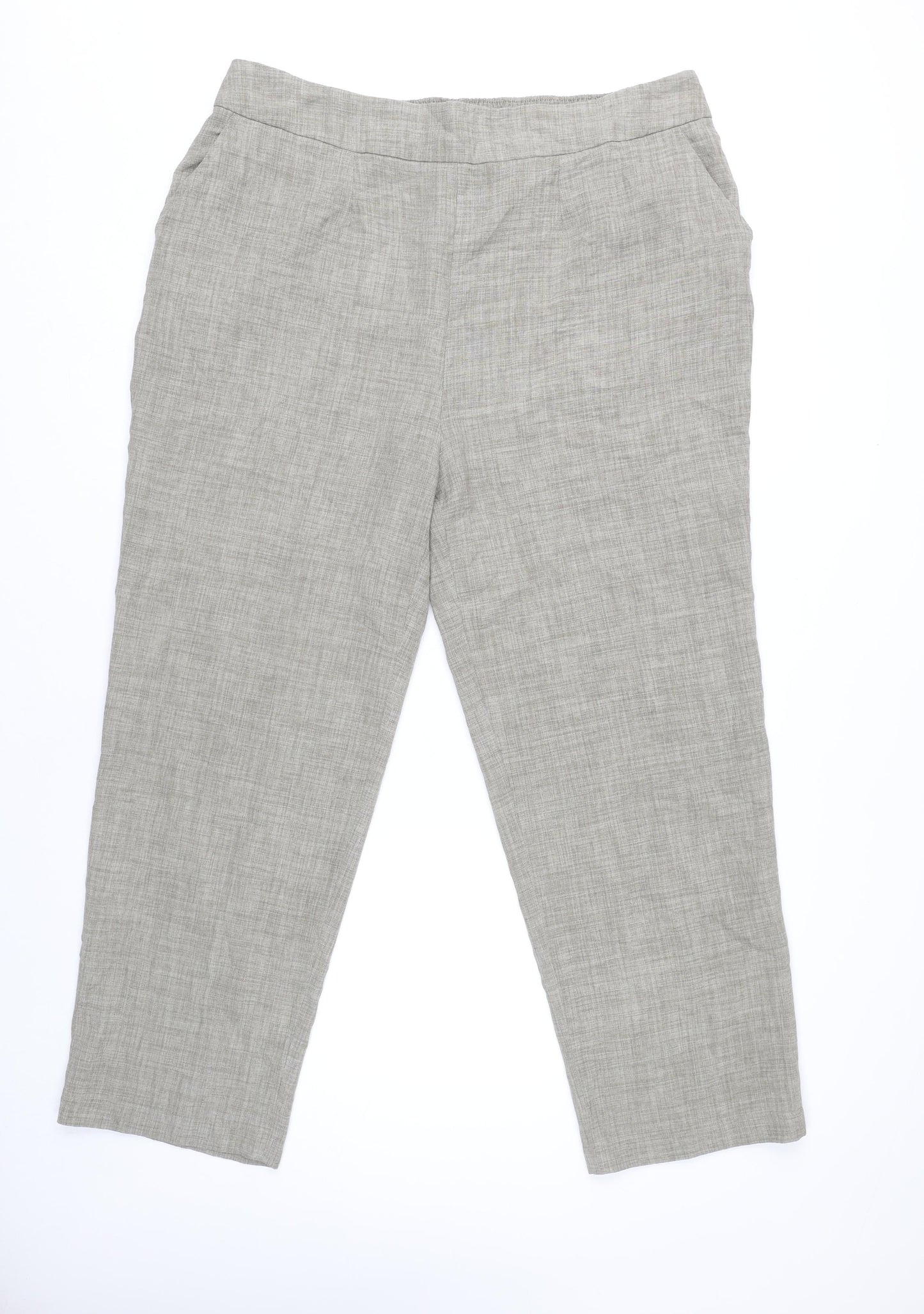 David Nieper Women’s Grey Plus Size 22 Straight Leg Trousers