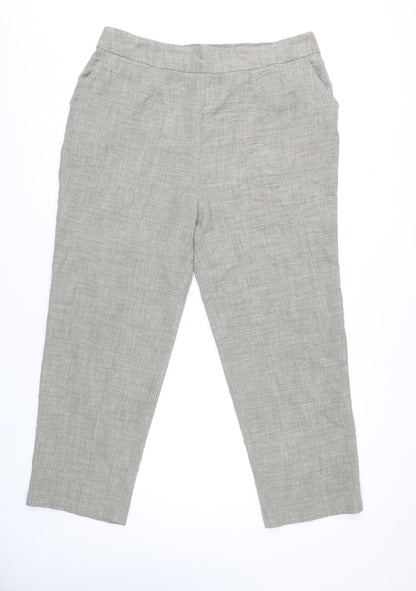 David Nieper Women’s Grey Plus Size 22 Straight Leg Trousers