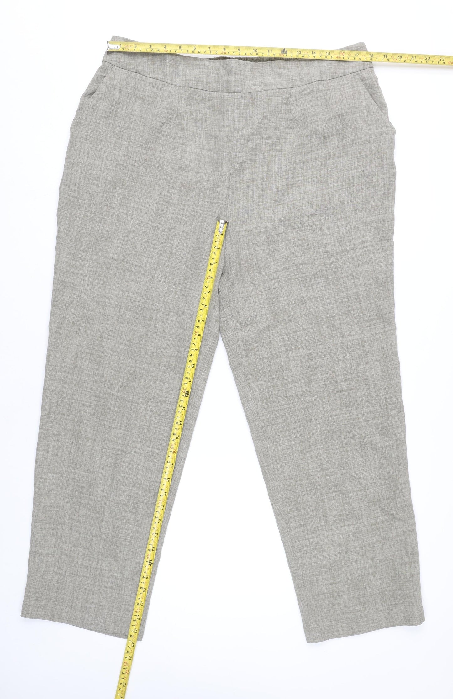 David Nieper Women’s Grey Plus Size 22 Straight Leg Trousers
