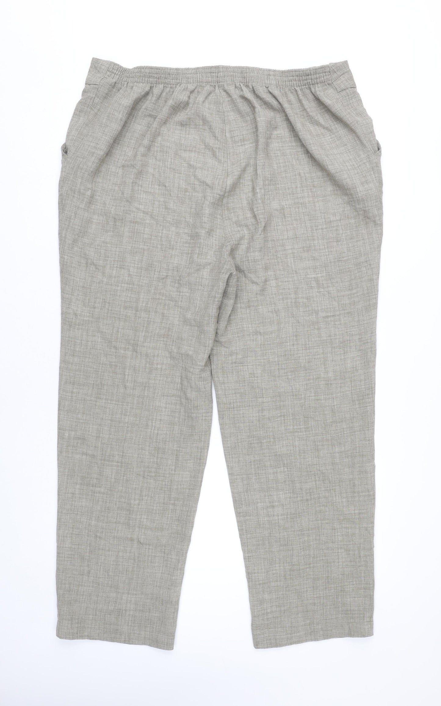 David Nieper Women’s Grey Plus Size 22 Straight Leg Trousers