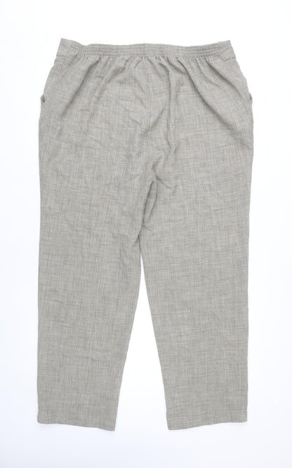 David Nieper Women’s Grey Plus Size 22 Straight Leg Trousers