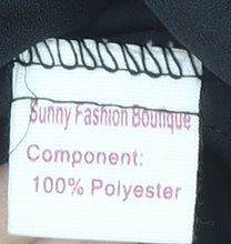 Sunny Fashion Women's Black Size 12 A-Line Long Formal Dress