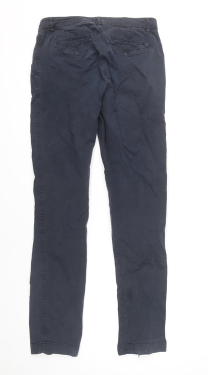 Womens UK Size 8 Jigsaw Slim Fit Chino Blue Trousers