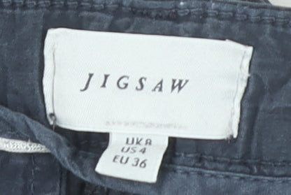 Womens UK Size 8 Jigsaw Slim Fit Chino Blue Trousers