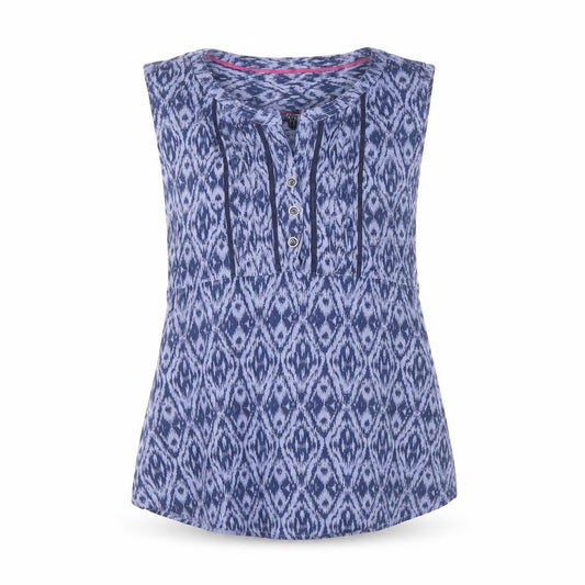 Womens UK Size 10 Maine New England Blue Tunic Blouse