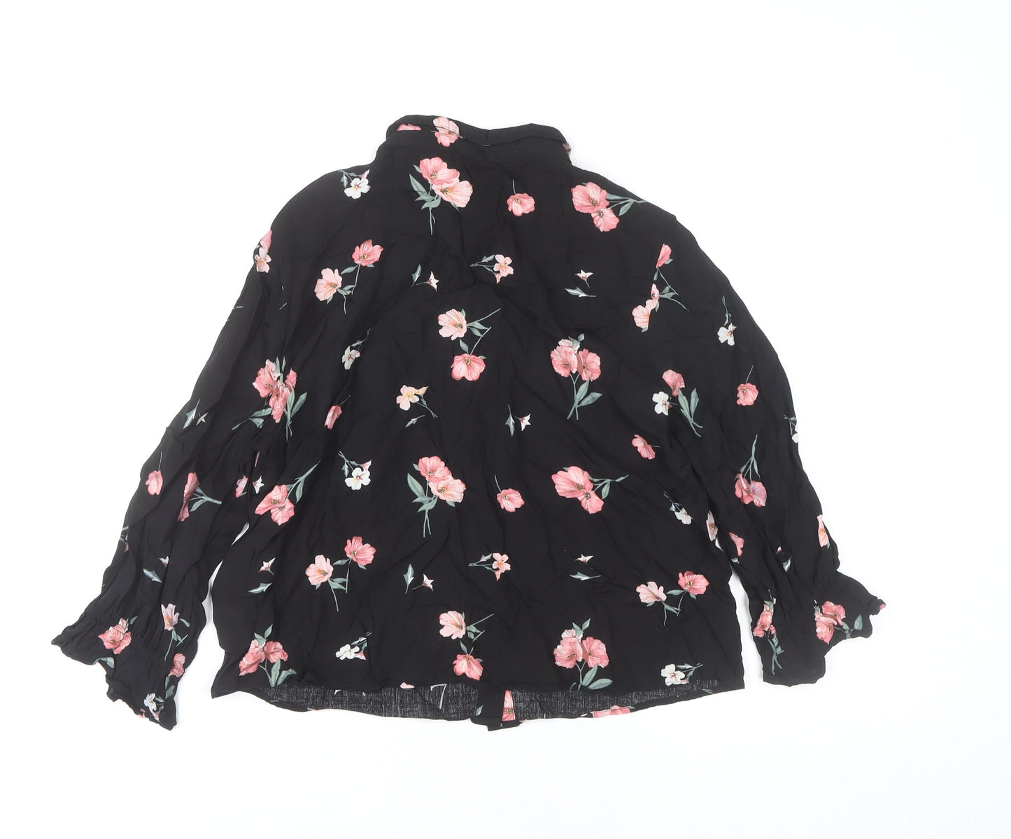 Womens UK Size 6 H&M Black Basic Blouse