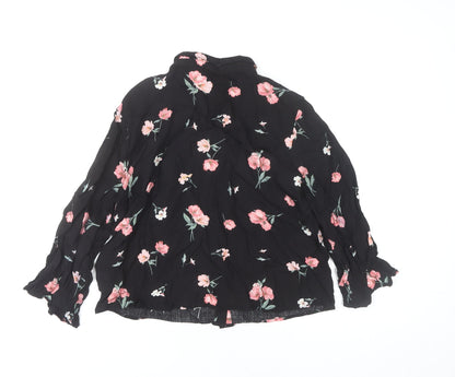 Womens UK Size 6 H&M Black Basic Blouse