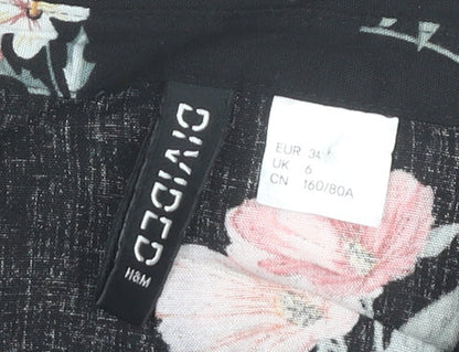 Womens UK Size 6 H&M Black Basic Blouse
