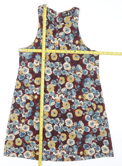 Danity Women’s Multicoloured Floral Shift Dress M Sleeveless