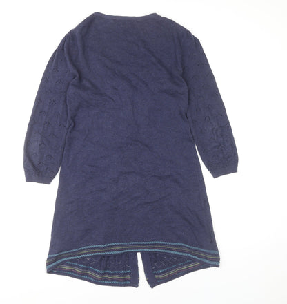 Womens UK Size 10 Mantaray Blue Cardigan Jumper