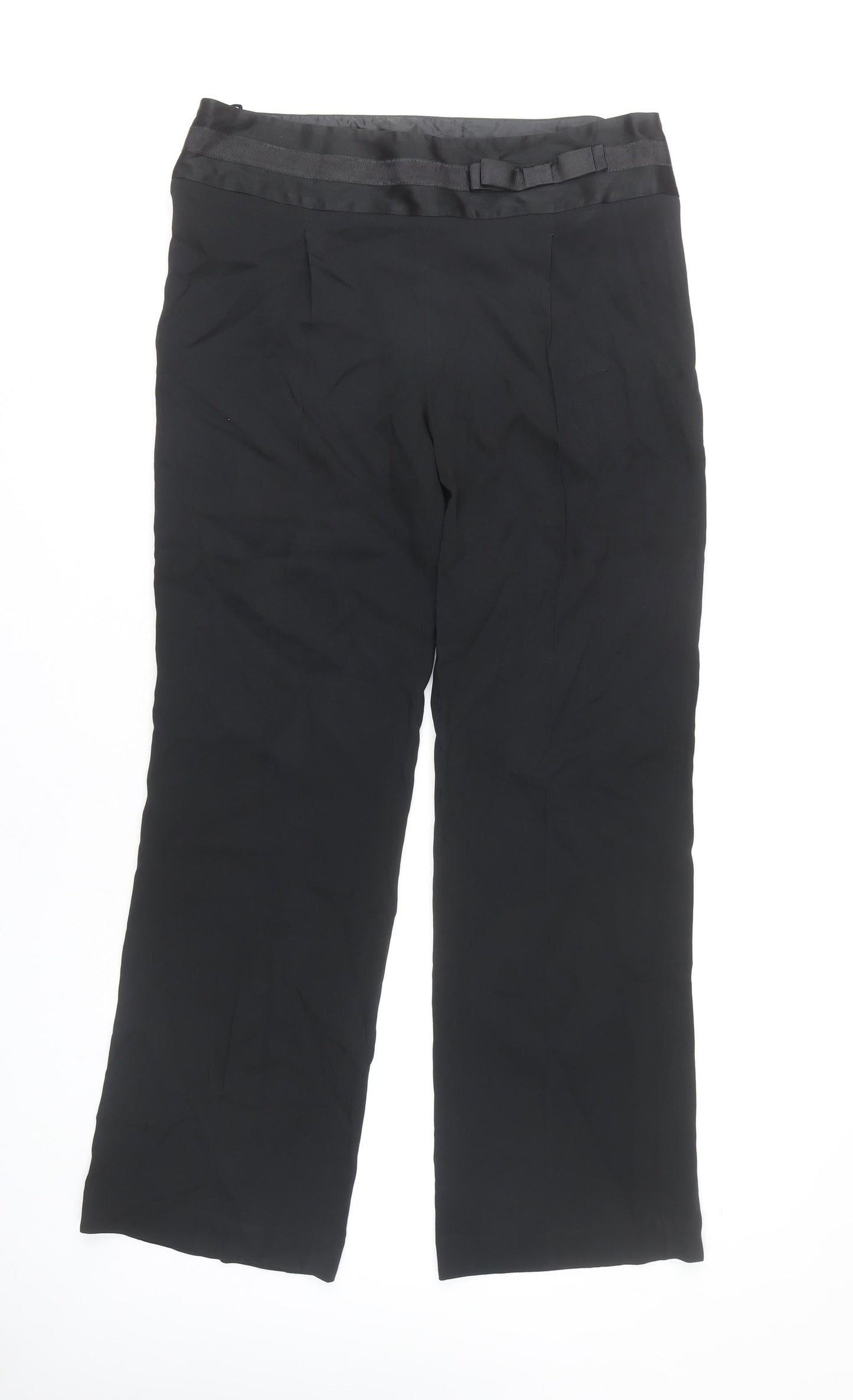 Womens UK Size 14 Marks and Spencer Regular Fit Dress Pants Black Trousers
