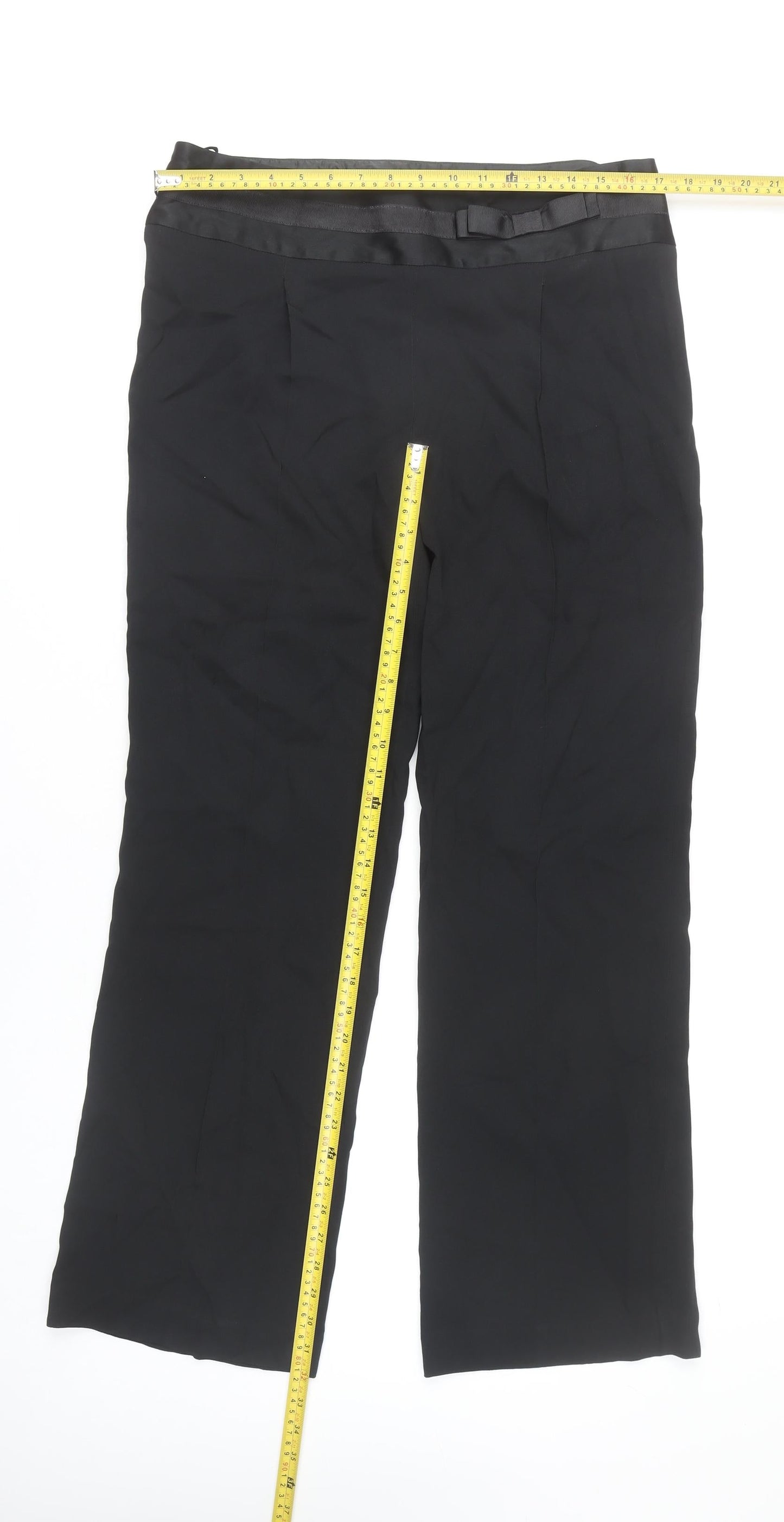 Womens UK Size 14 Marks and Spencer Regular Fit Dress Pants Black Trousers