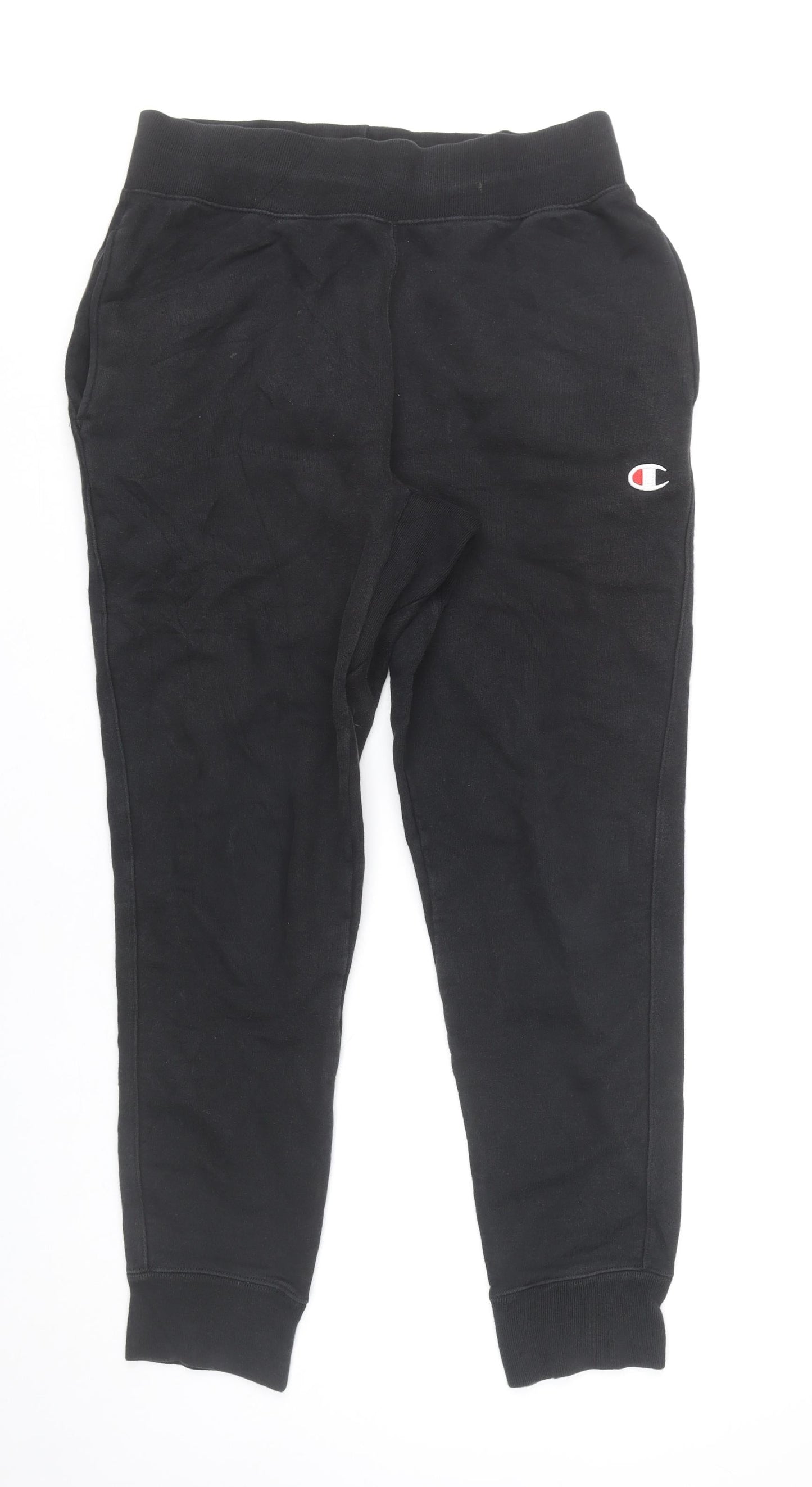 Mens UK Size M Champion Regular Fit Jogger Black Trousers