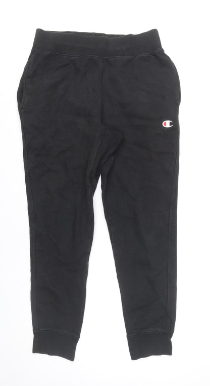 Mens UK Size M Champion Regular Fit Jogger Black Trousers