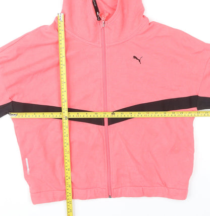 Puma Womens Pink XL Full Zip Hoodie Sports Activewear