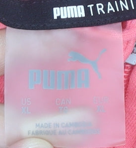 Puma Womens Pink XL Full Zip Hoodie Sports Activewear