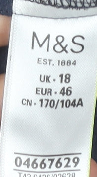 Womens UK Size 18 Marks and Spencer Multicoloured Basic Blouse