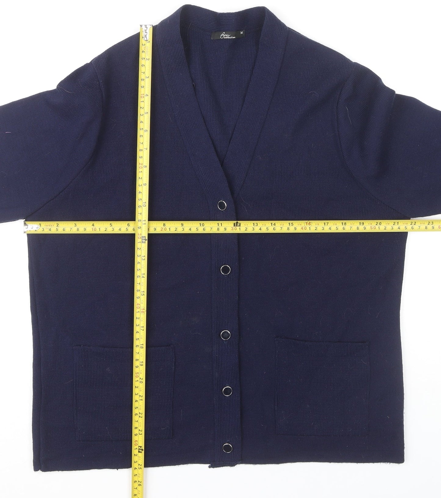 Womens UK Size M BM Collection Blue Cardigan Jumper