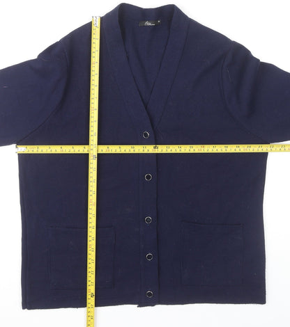 Womens UK Size M BM Collection Blue Cardigan Jumper