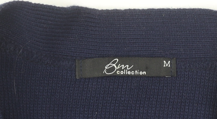 Womens UK Size M BM Collection Blue Cardigan Jumper