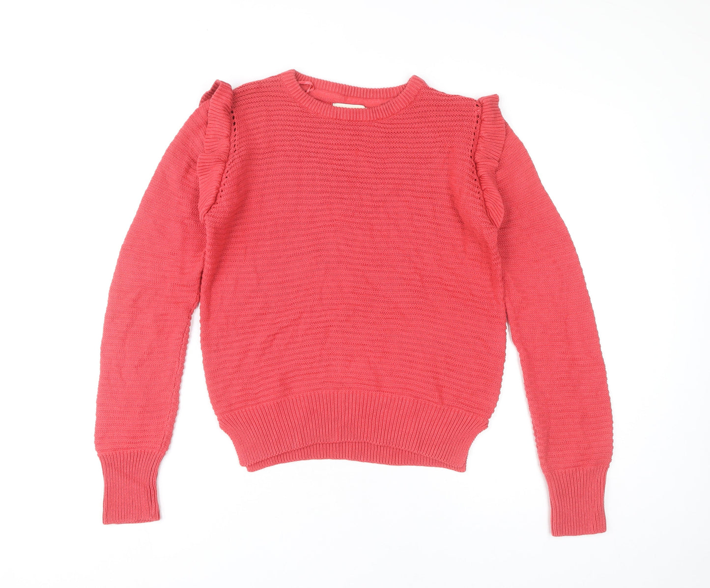 Womens UK Size 10 Papaya Pink Pullover Jumper