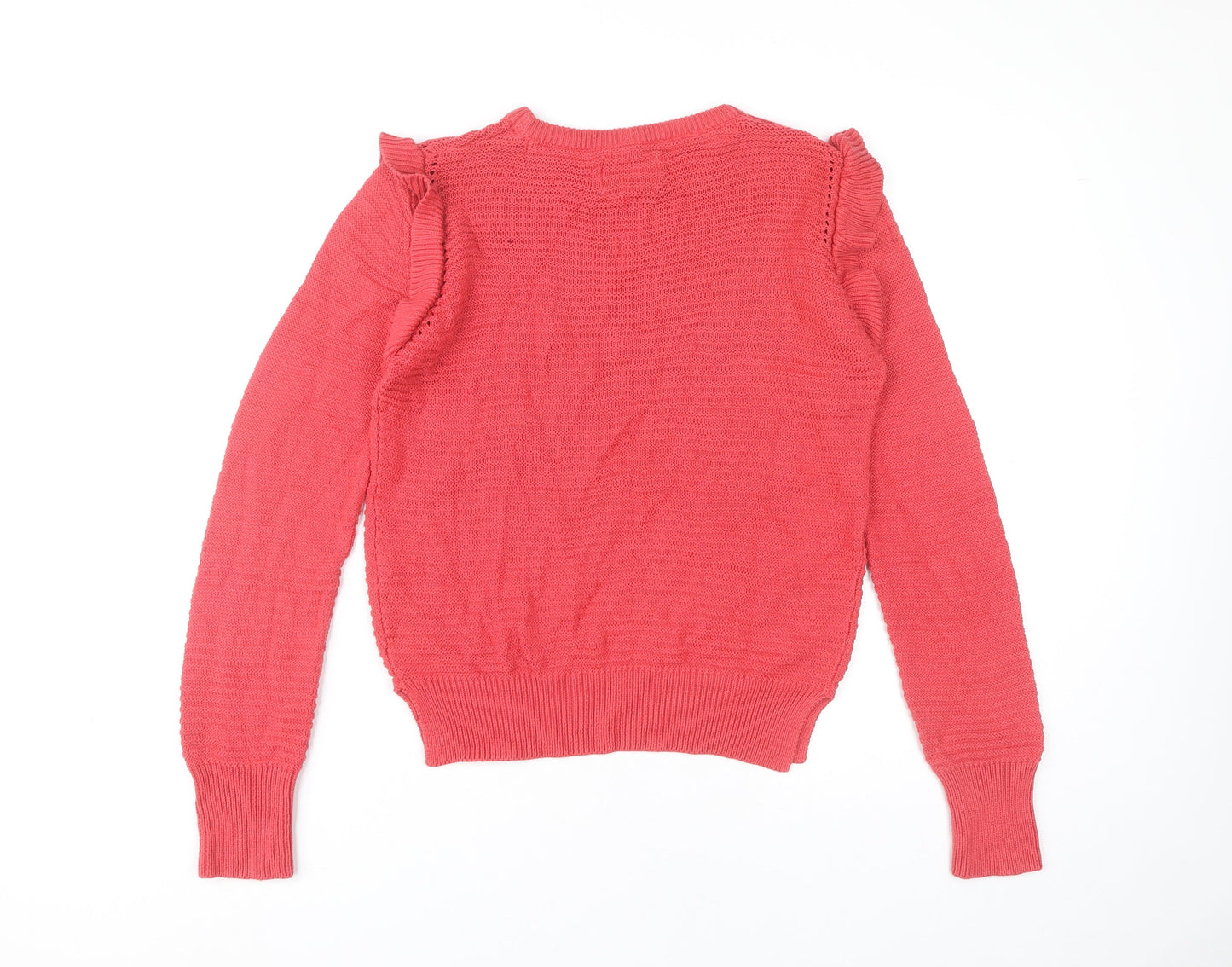 Womens UK Size 10 Papaya Pink Pullover Jumper