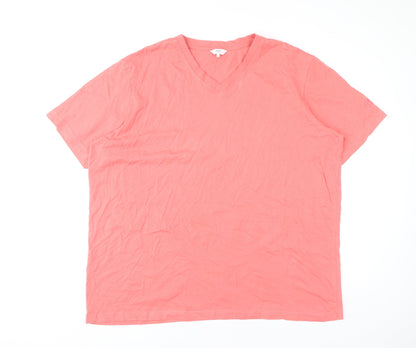 Cotton Traders Women’s Pink 2XL V-Neck Short Sleeve Cotton T-Shirt