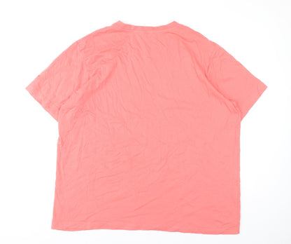 Cotton Traders Women’s Pink 2XL V-Neck Short Sleeve Cotton T-Shirt