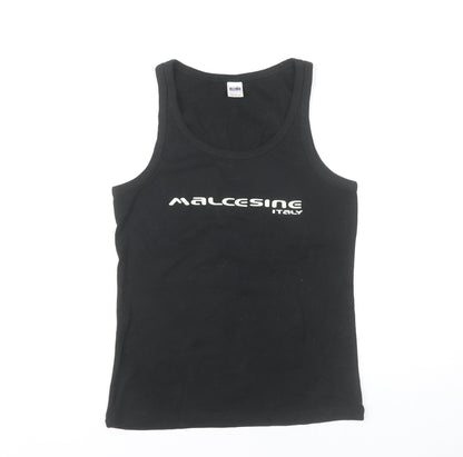 SOL'S Men's Black XL Sleeveless Malcesine Italy Cotton T-Shirt