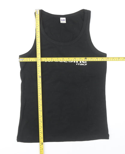 SOL'S Men's Black XL Sleeveless Malcesine Italy Cotton T-Shirt