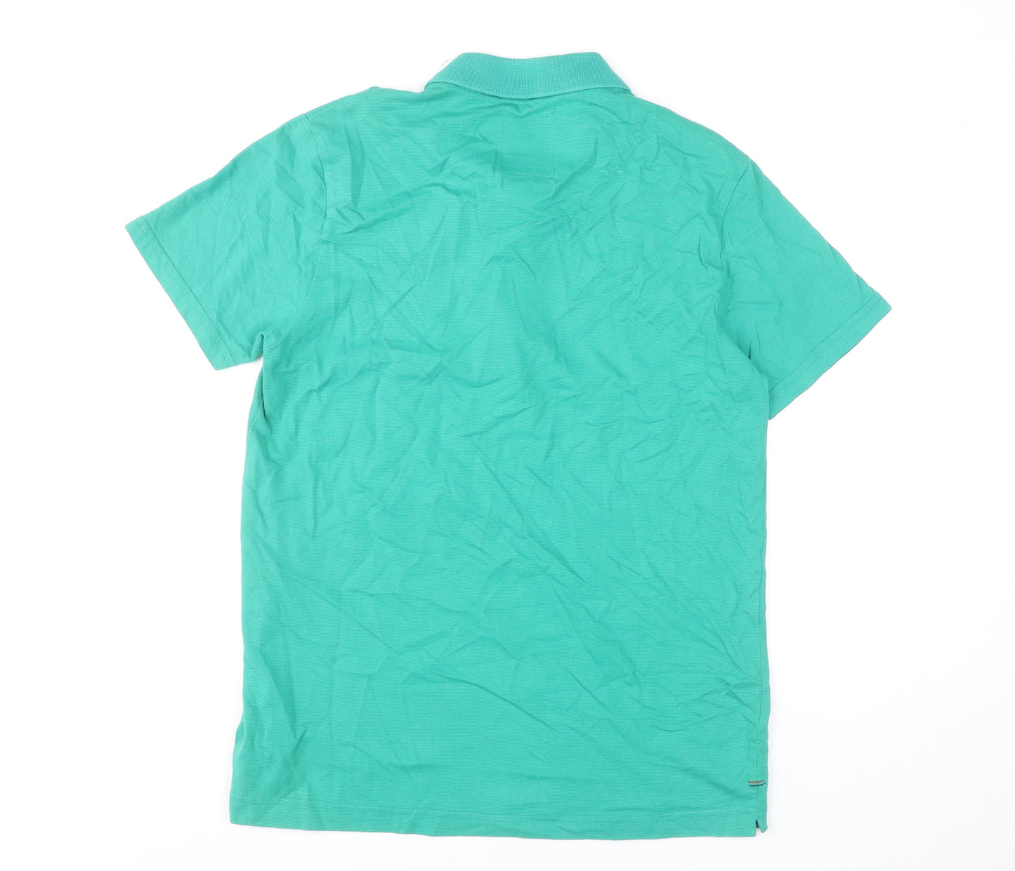 Kangol Men's Green Slim Fit Cotton Polo Shirt XL Short Sleeve Casual