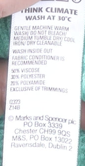 Womens UK Size XL Marks and Spencer Green Pullover Jumper