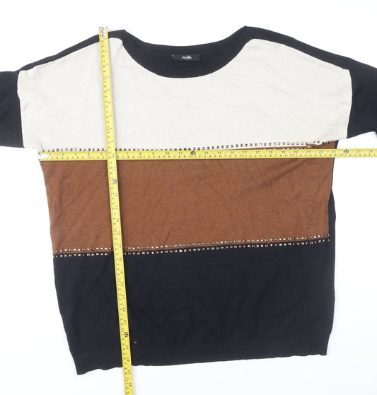 Womens UK Size M Wallis Black Pullover Jumper