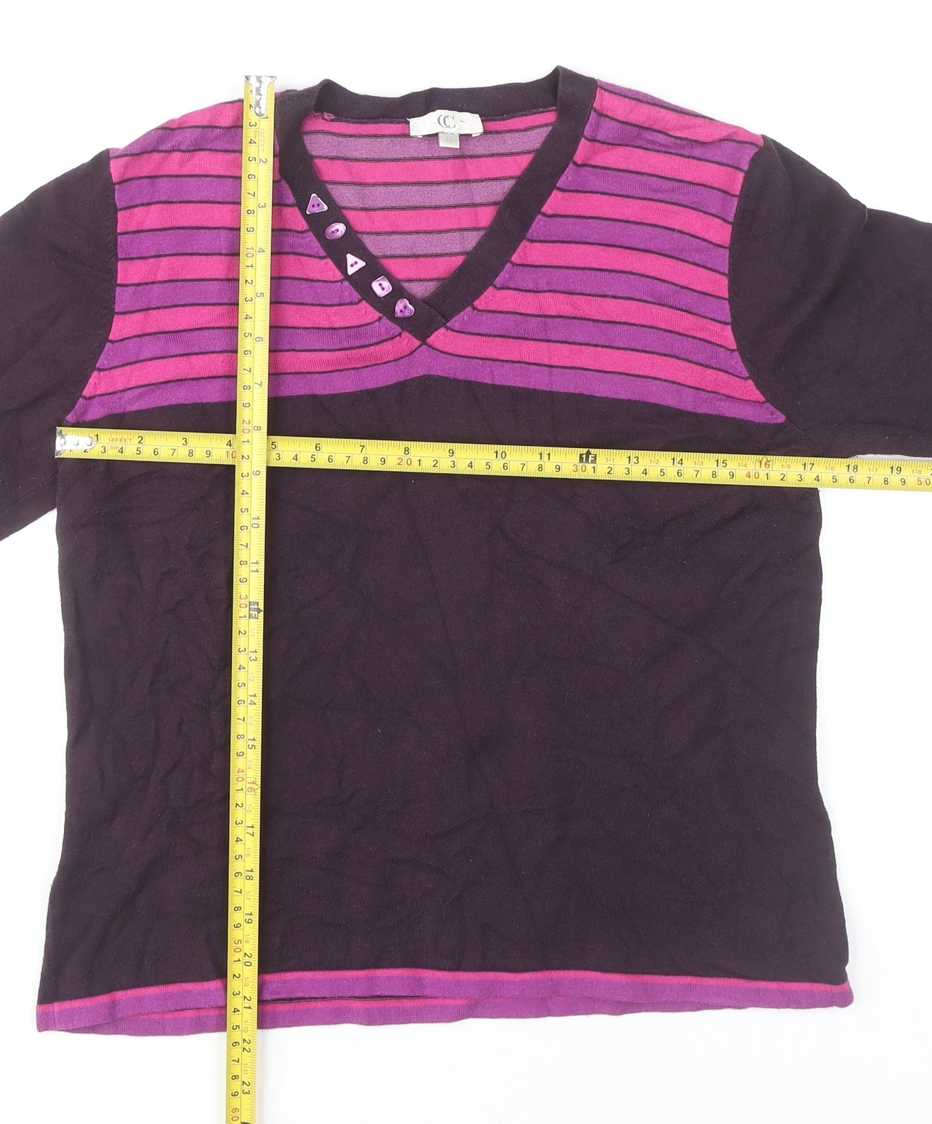 Womens UK Size M CC Purple Pullover Jumper