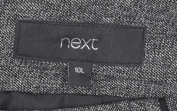 Next Women’s Grey Herringbone Flare Skirt Size 10 Tall Knee Length