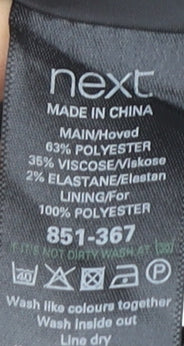 Next Women’s Grey Herringbone Flare Skirt Size 10 Tall Knee Length